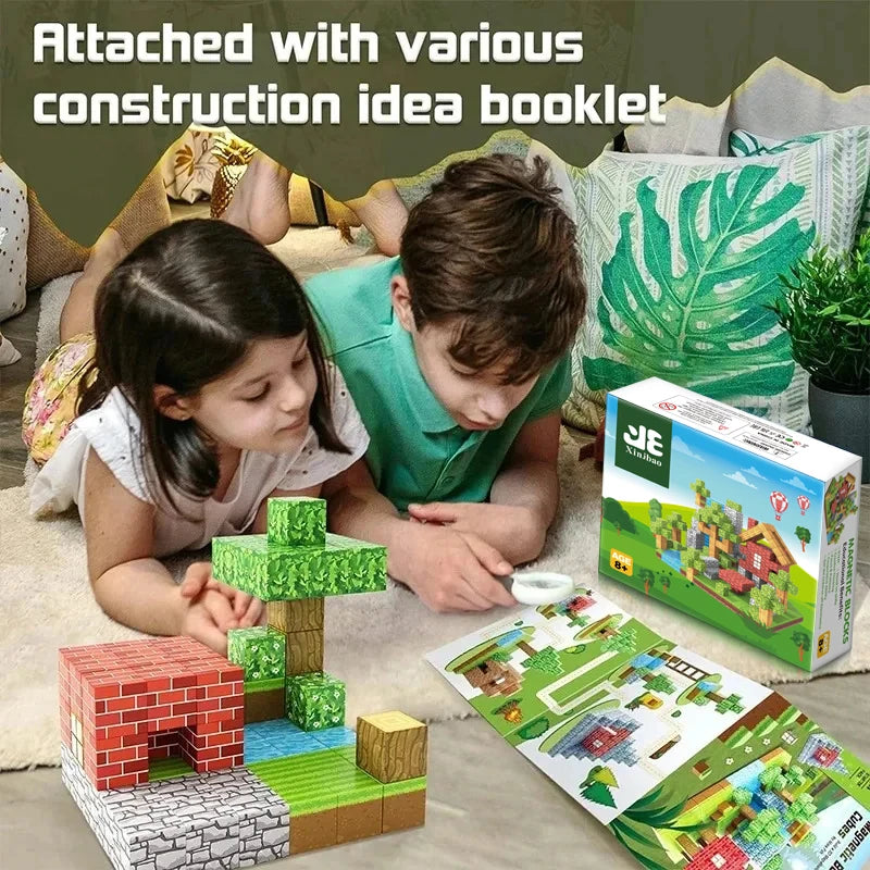 "100pcs Magnetic Building Blocks Set for Toddlers & Kids"
