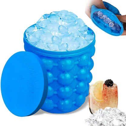 Portable Circular Ice Cube Mold & Storage Bucket – Summer Essential