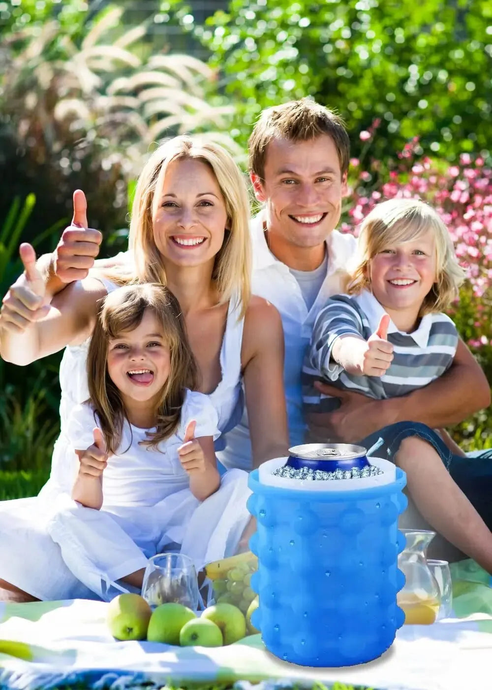 Portable Circular Ice Cube Mold & Storage Bucket – Summer Essential