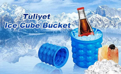 Portable Circular Ice Cube Mold & Storage Bucket – Summer Essential
