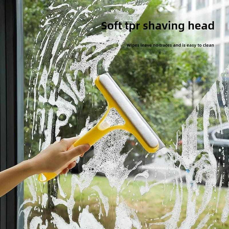 g Can Bathroom Mirror Glass Cleaning To3-in-1 Silicone Shower Squeegee Wiper Hand-held Spray Window Wiper with Nozzle Waterinol