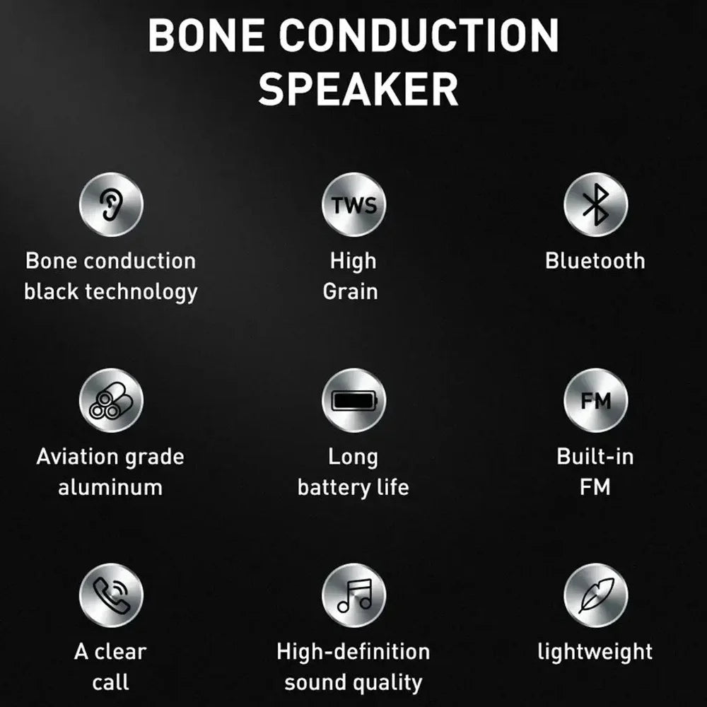SkyBuzz – Bluetooth Bone Speaker with FM & Stereo Sound