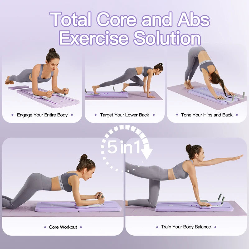CoreFlex Multi-Use Ab & Pilates Board – Home Reformer for Core and Ab Strength Training