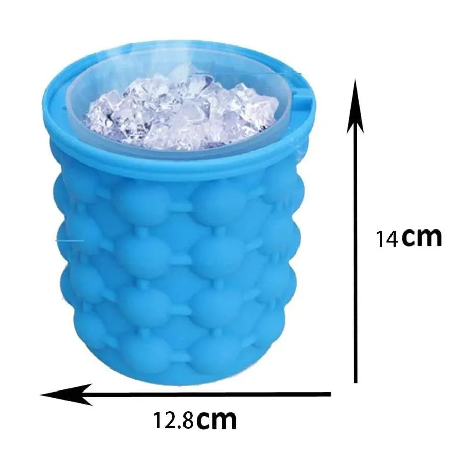 Portable Circular Ice Cube Mold & Storage Bucket – Summer Essential