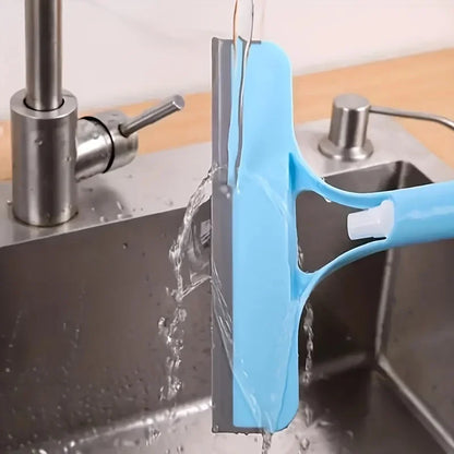 g Can Bathroom Mirror Glass Cleaning To3-in-1 Silicone Shower Squeegee Wiper Hand-held Spray Window Wiper with Nozzle Waterinol
