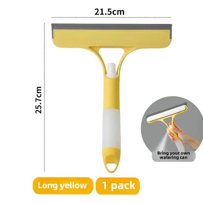 g Can Bathroom Mirror Glass Cleaning To3-in-1 Silicone Shower Squeegee Wiper Hand-held Spray Window Wiper with Nozzle Waterinol
