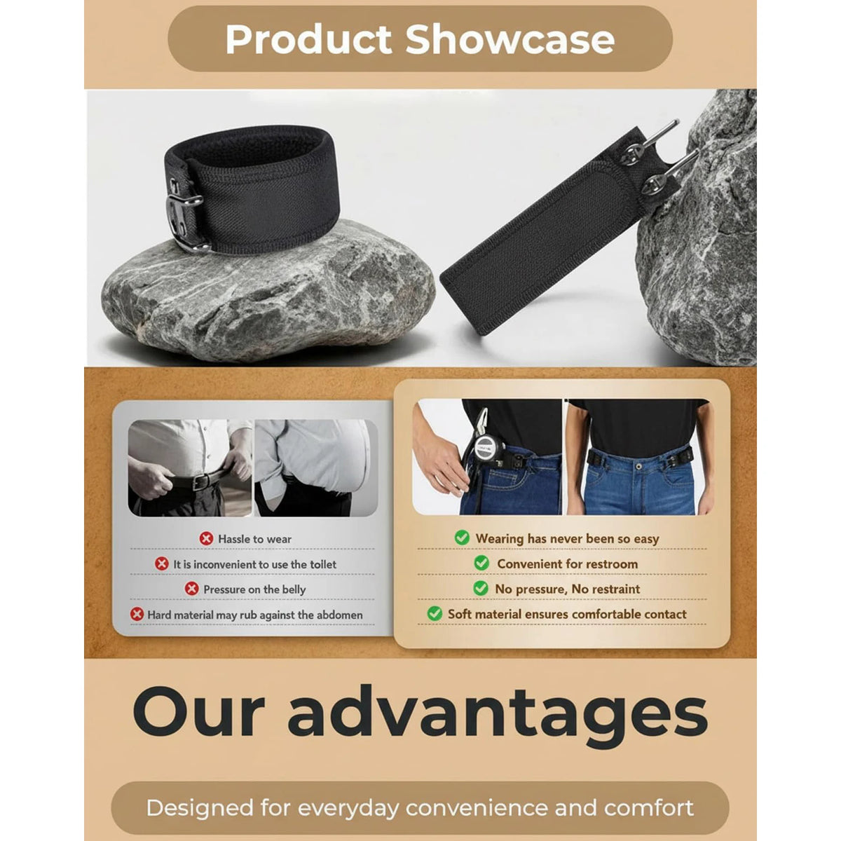 ComfortGrip Buckle-Free Belt