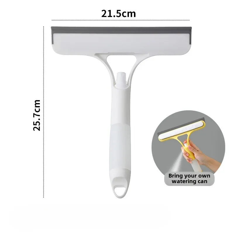 g Can Bathroom Mirror Glass Cleaning To3-in-1 Silicone Shower Squeegee Wiper Hand-held Spray Window Wiper with Nozzle Waterinol